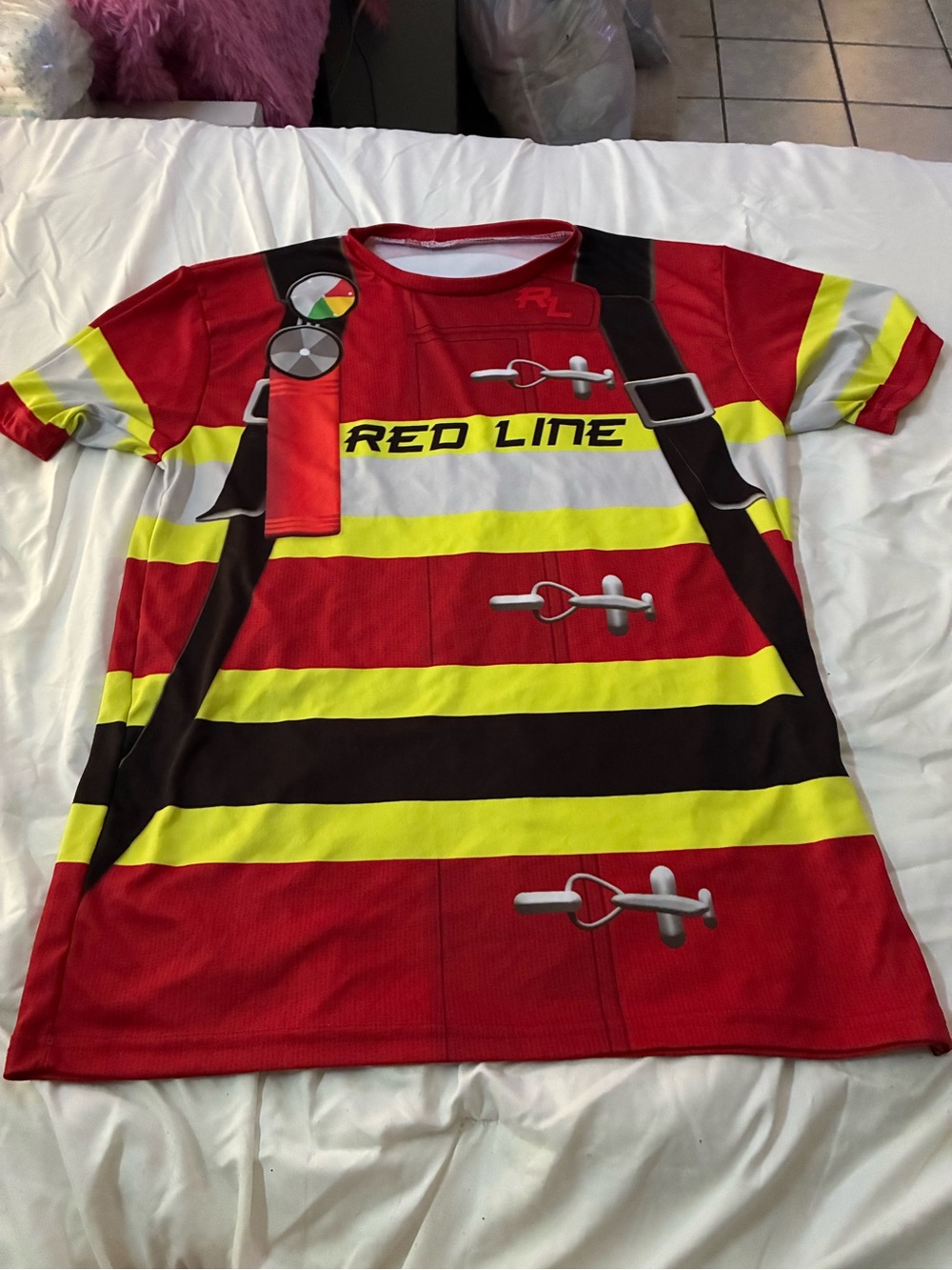 Redline Kids Short-Sleeve Firefighter Tee in Red, Yellow & Black